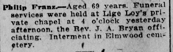 Philip Franz obituary